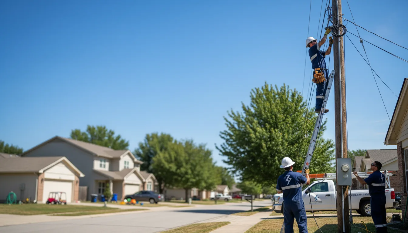 Residential electrician providing installation services in Stockport, OH